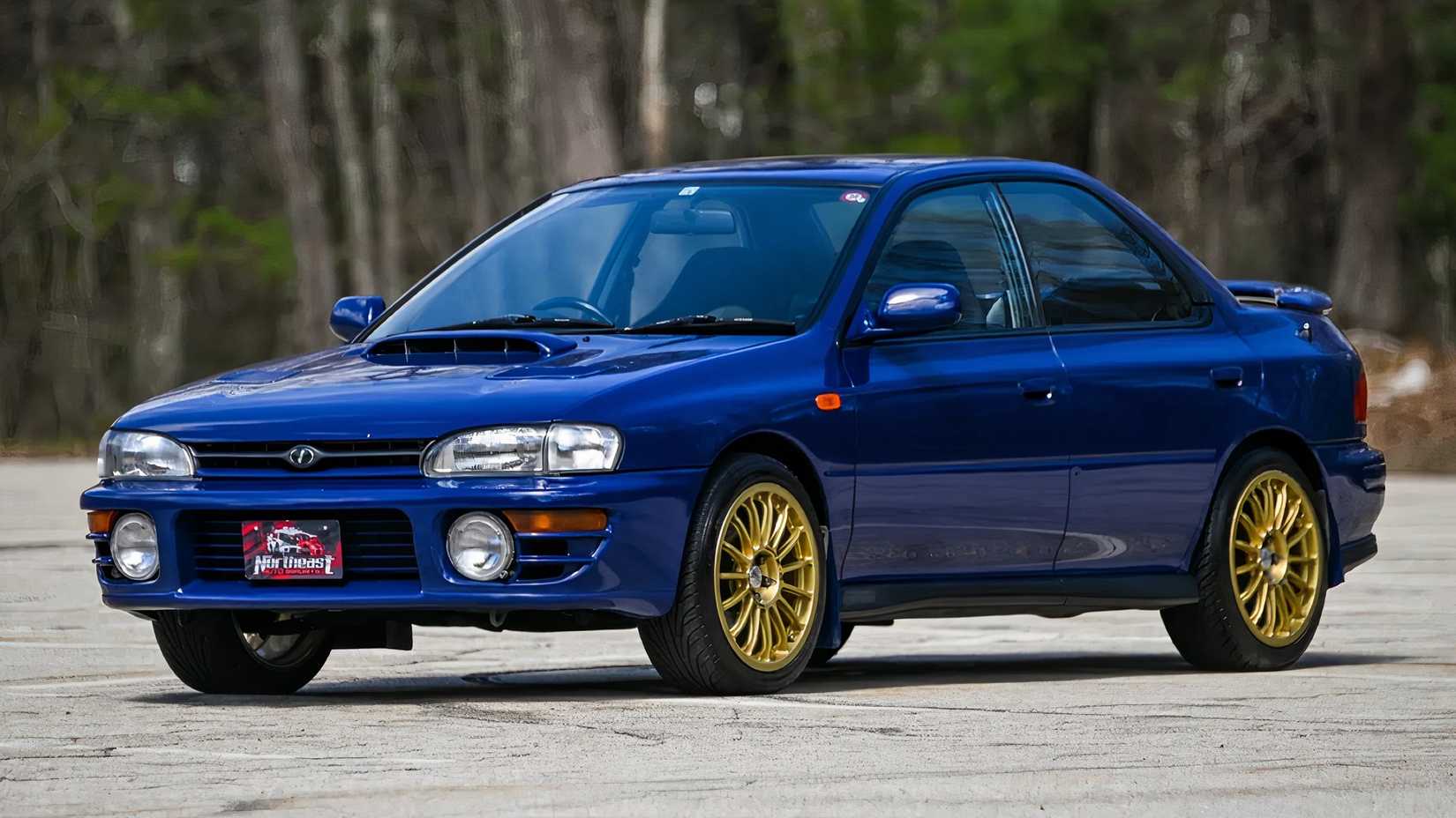 1996 Subaru Impreza WRX V-Limited in blue parked