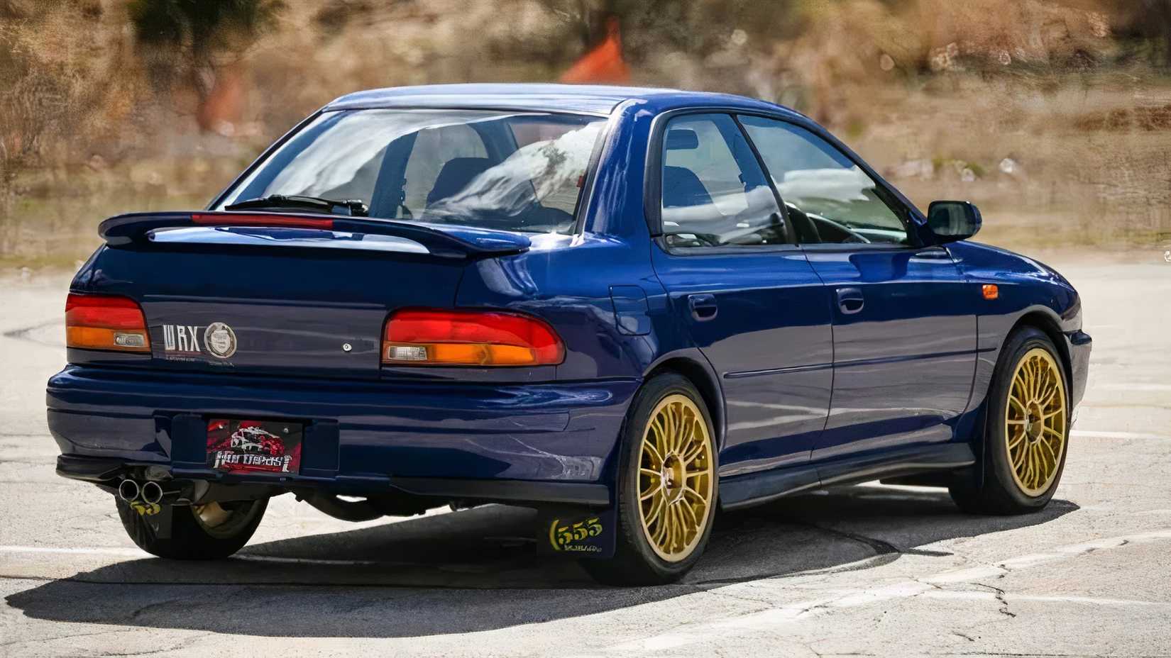 1996 Subaru Impreza WRX V-Limited in blue parked