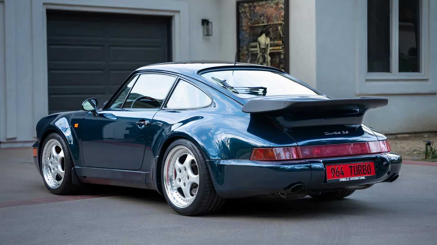 1993 Porsche 911 964 Turbo 3.6 in green parked