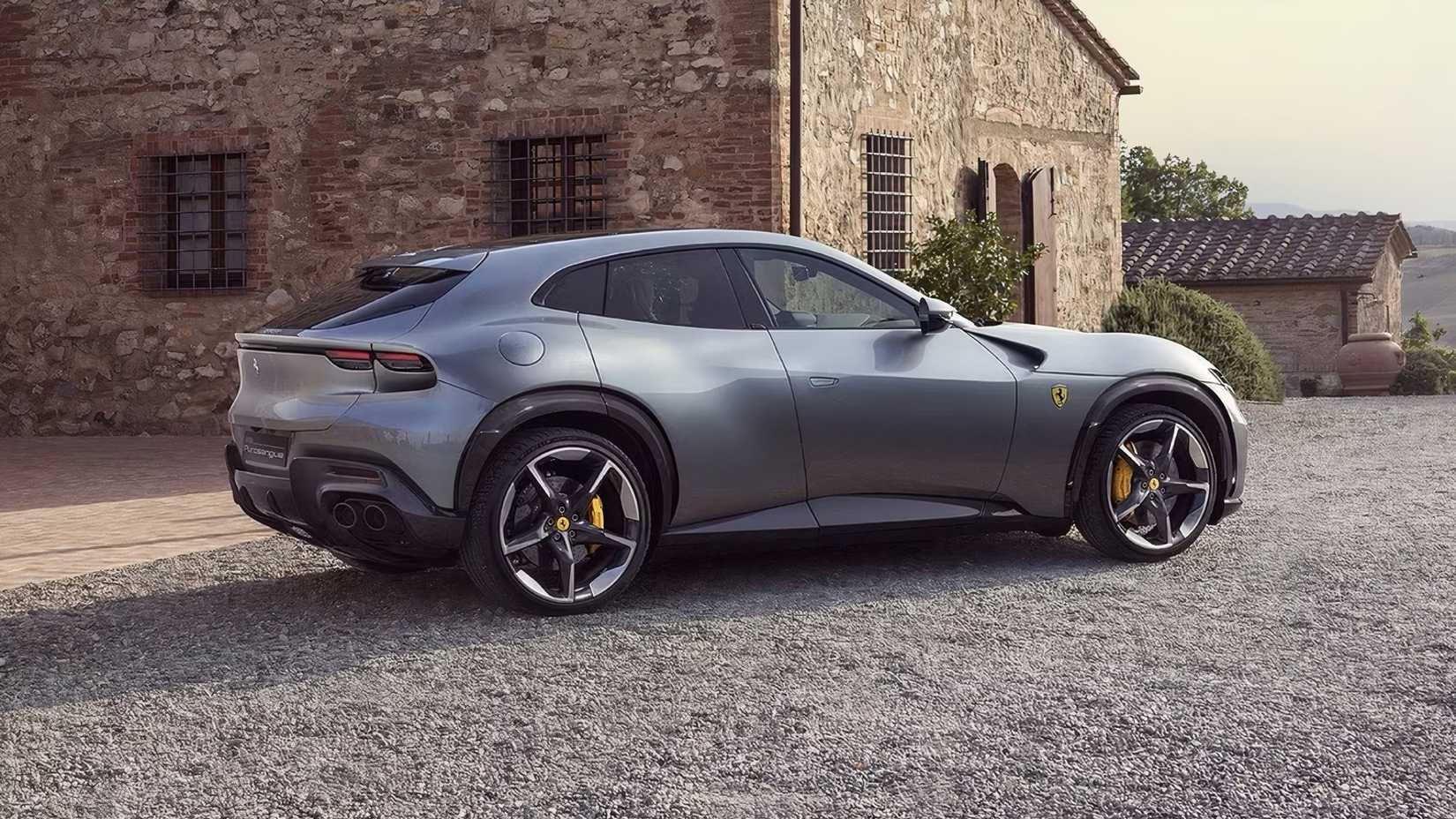 2025 Ferrari Purosangue in silver parked