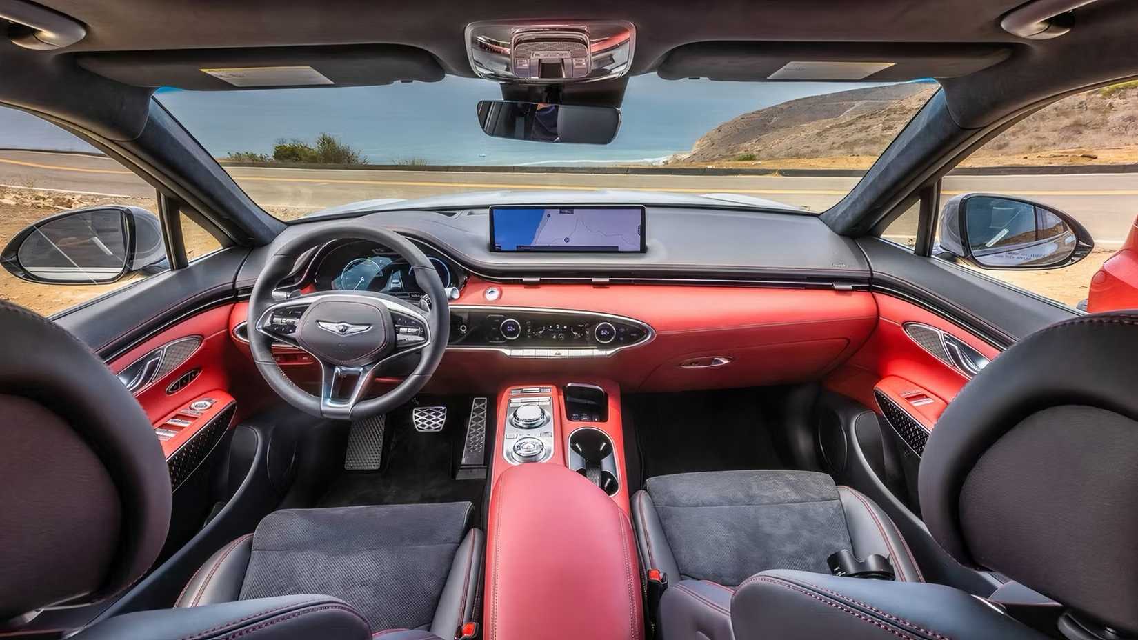 2025 Genesis GV70 interior showing front cabin