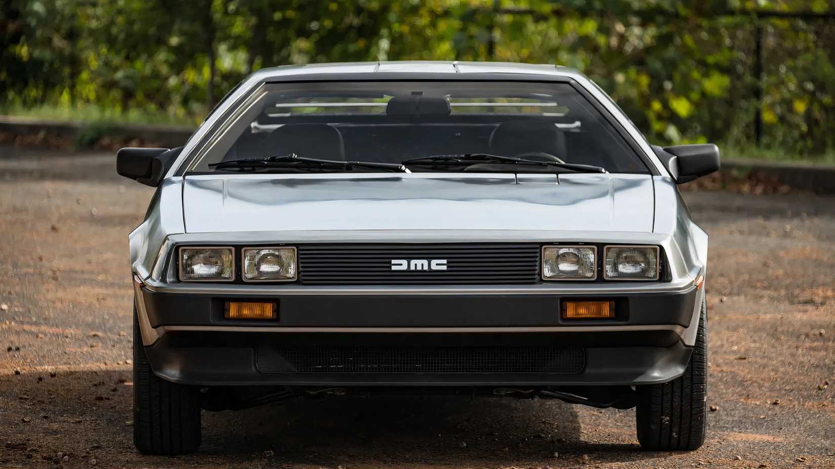 1981 DeLorean DMC-12 in silver parked