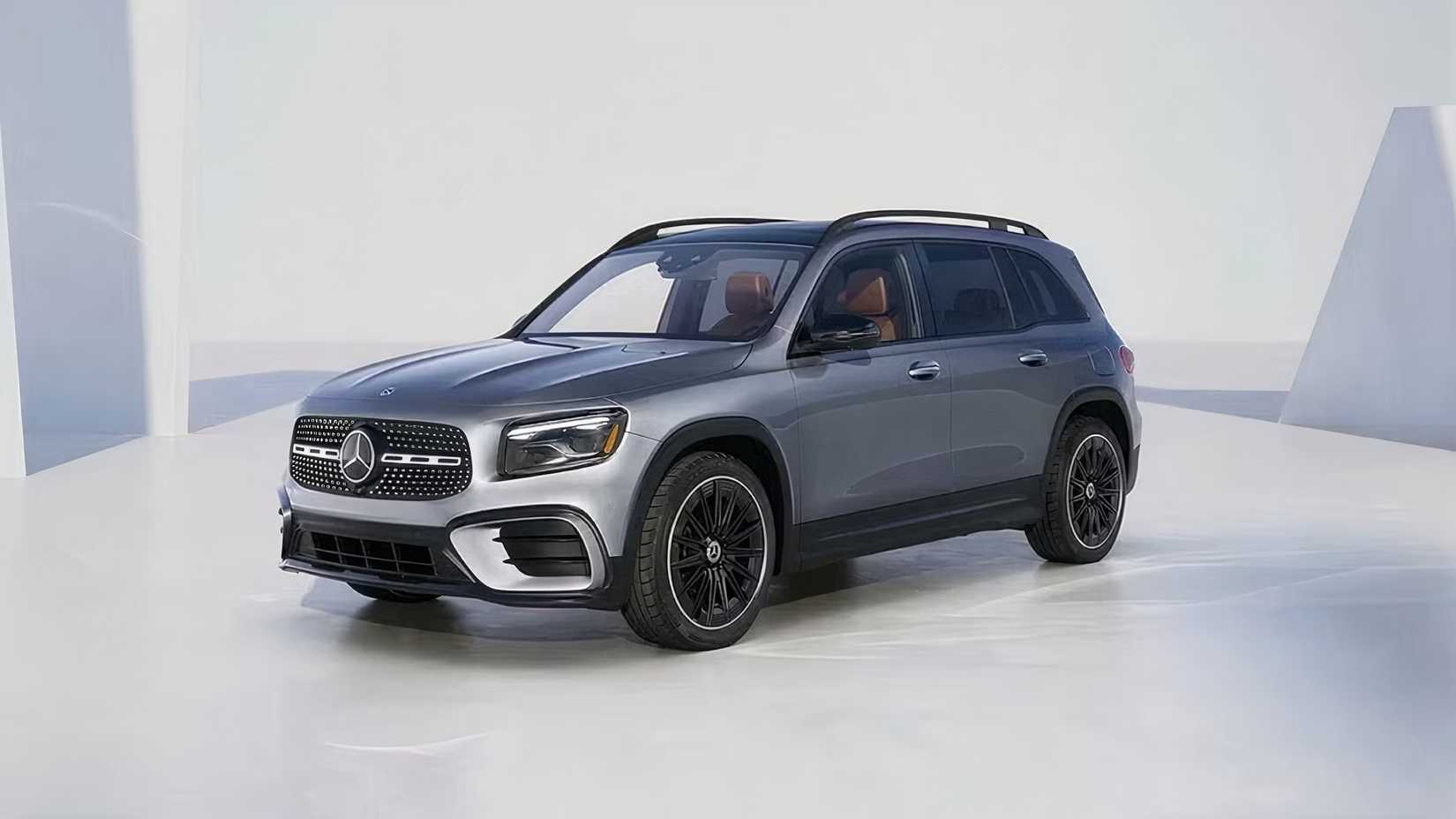 2026 Mercedes-Benz GLB-Class in silver parked in studio
