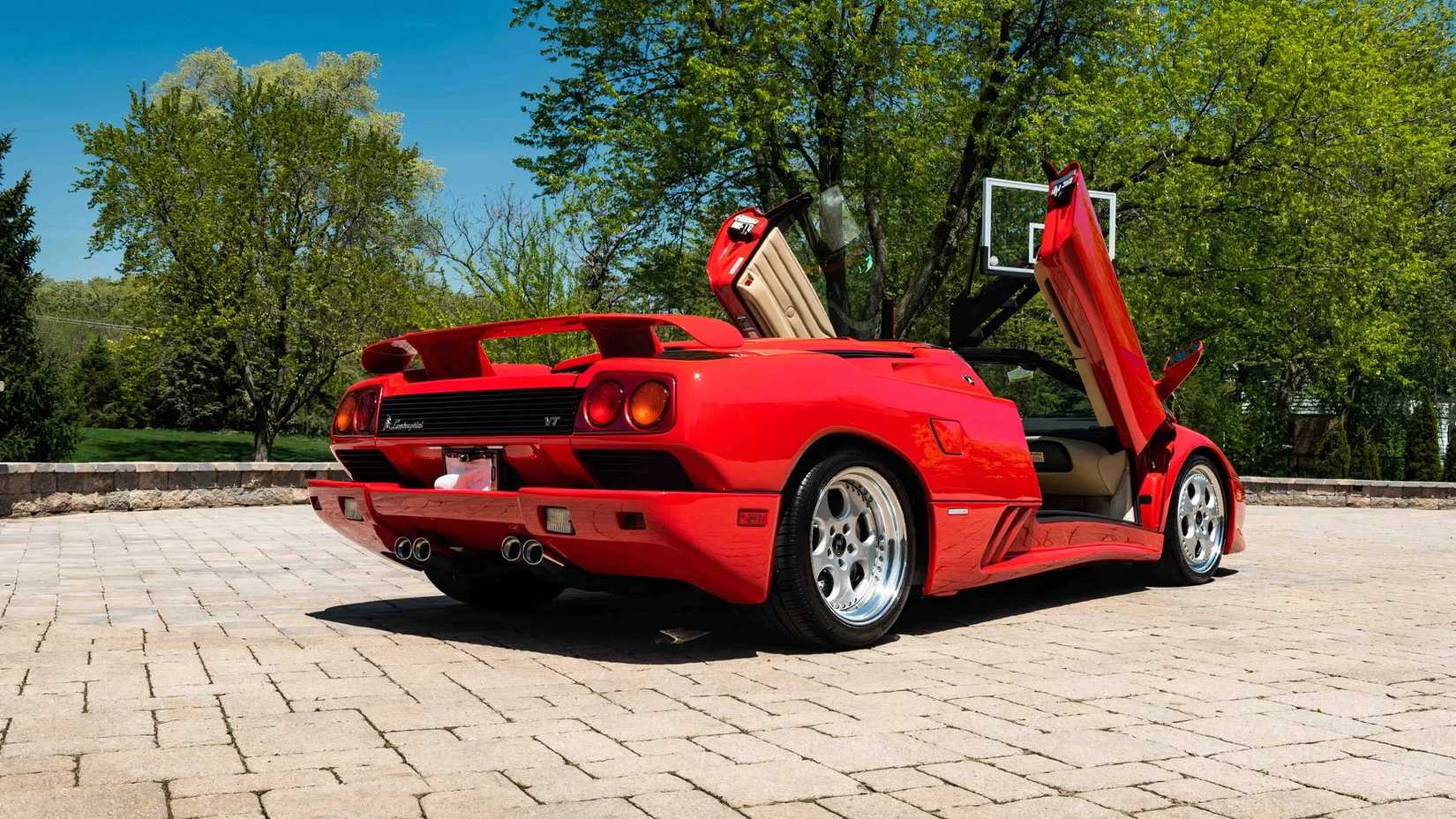 1999 Lamborghini Diablo in red parked