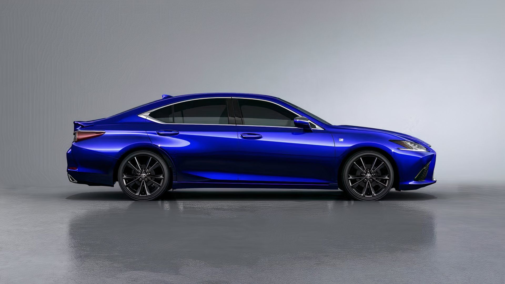 2025 Lexus ES in blue parked in studio