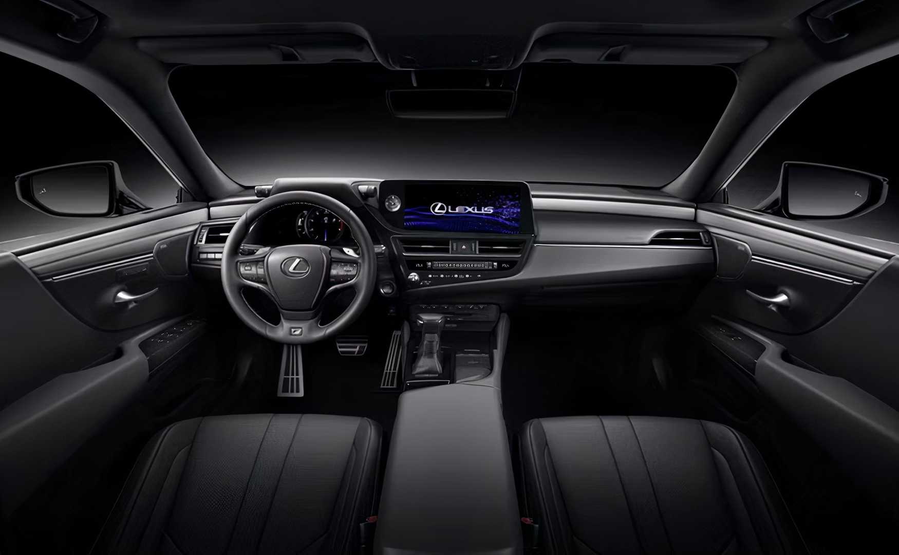 Interior of the 2025 Lexus ES showing the front cabin