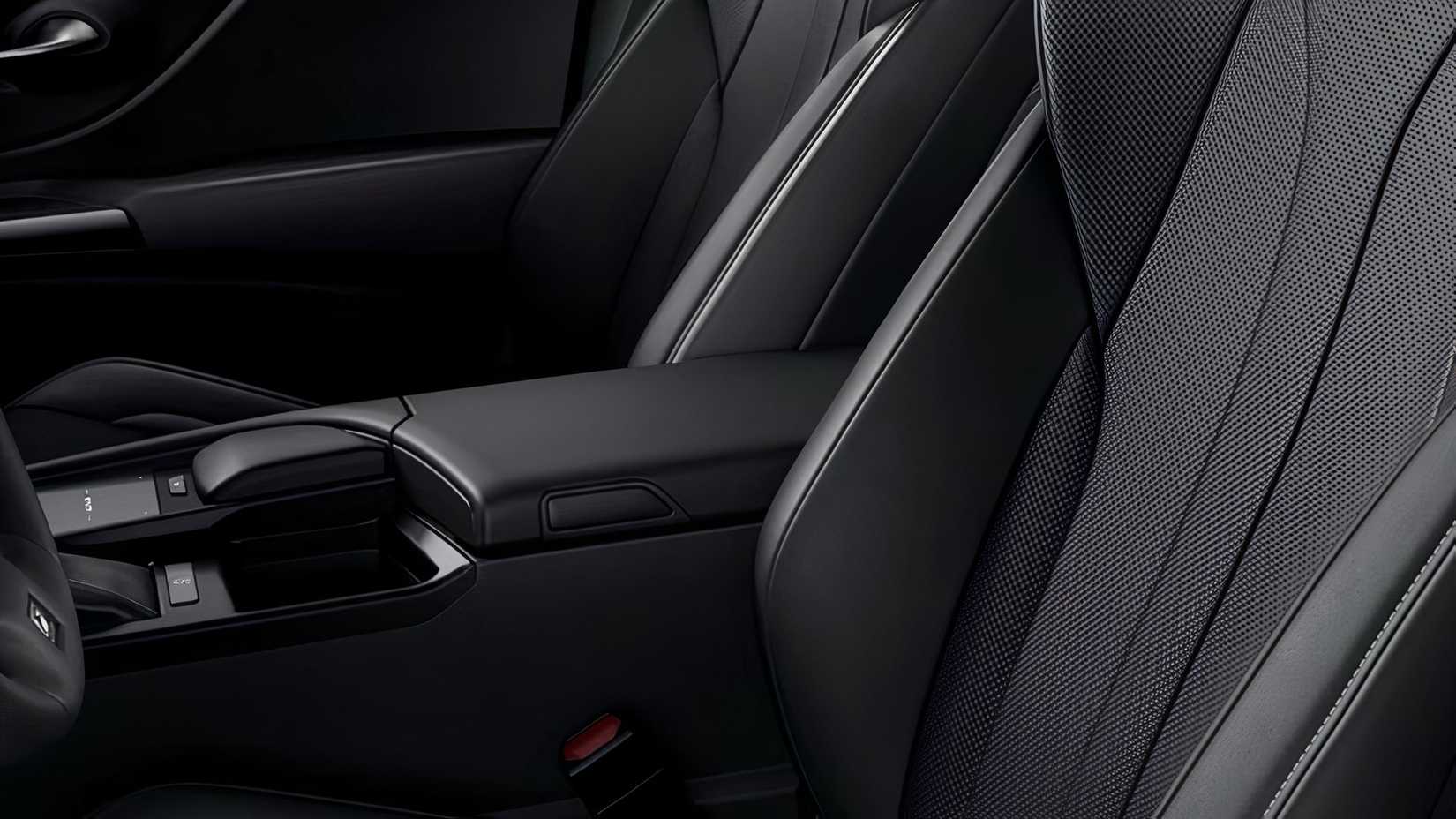 Close-up shot of 2025 Lexus ES interior showing seat detailing