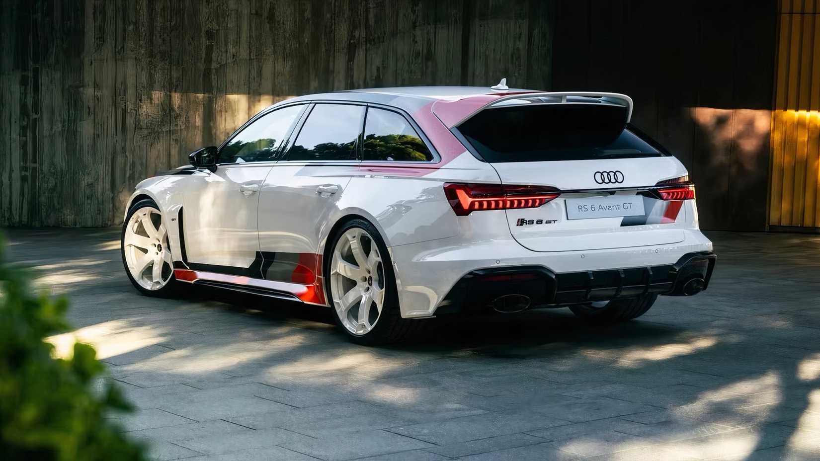 2025 Audi RS6 Avant GT in white parked