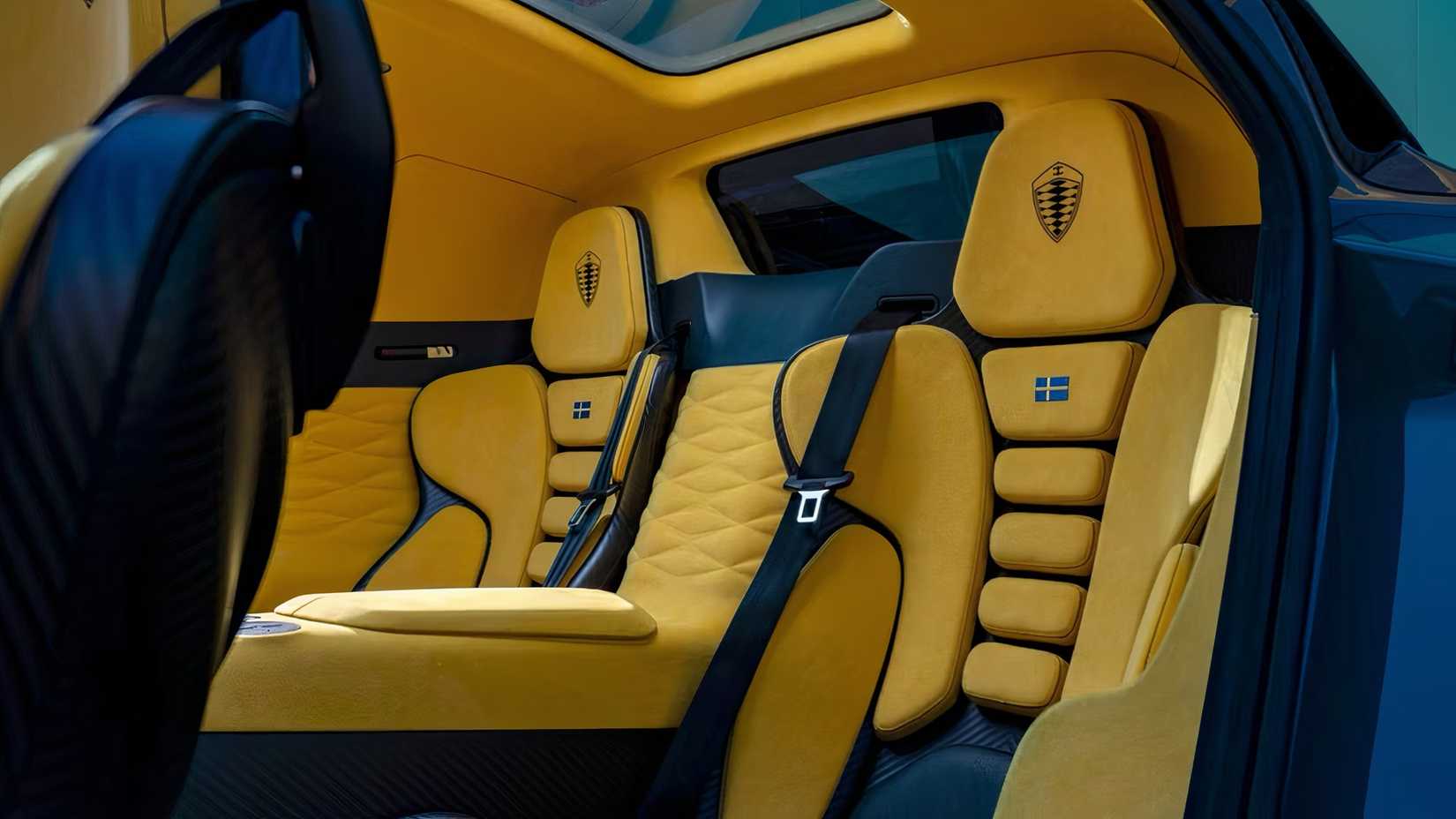2025 Koenigsegg Gemera interior showing rear seats