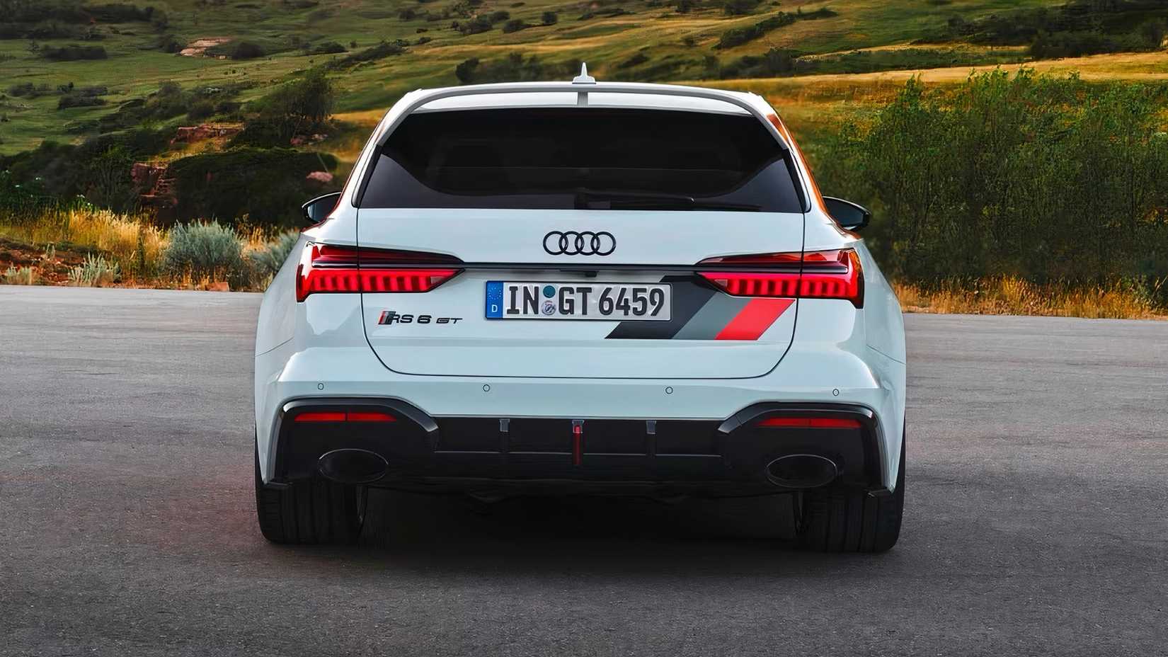 2025 Audi RS6 Avant GT in white parked