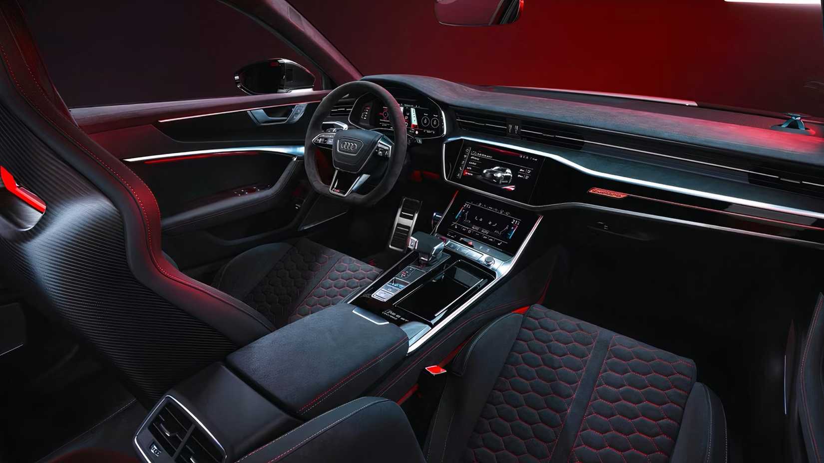 2025 Audi RS6 Avant GT interior showing front seats