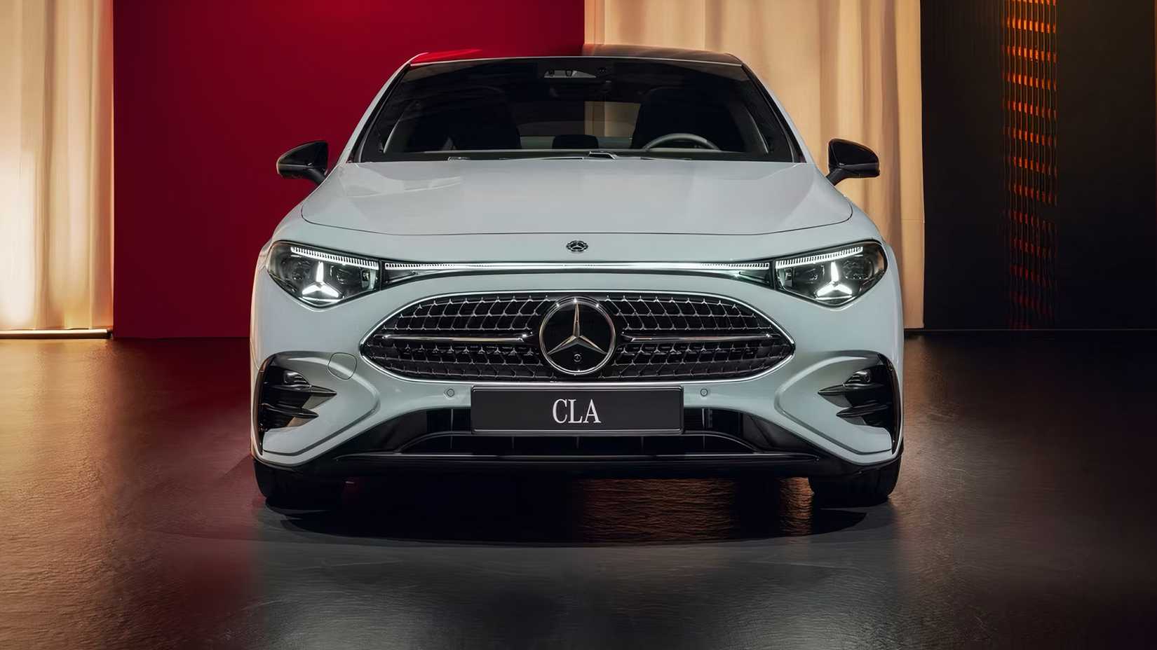 2026 Mercedes-Benz CLA-Class in white parked in studio
