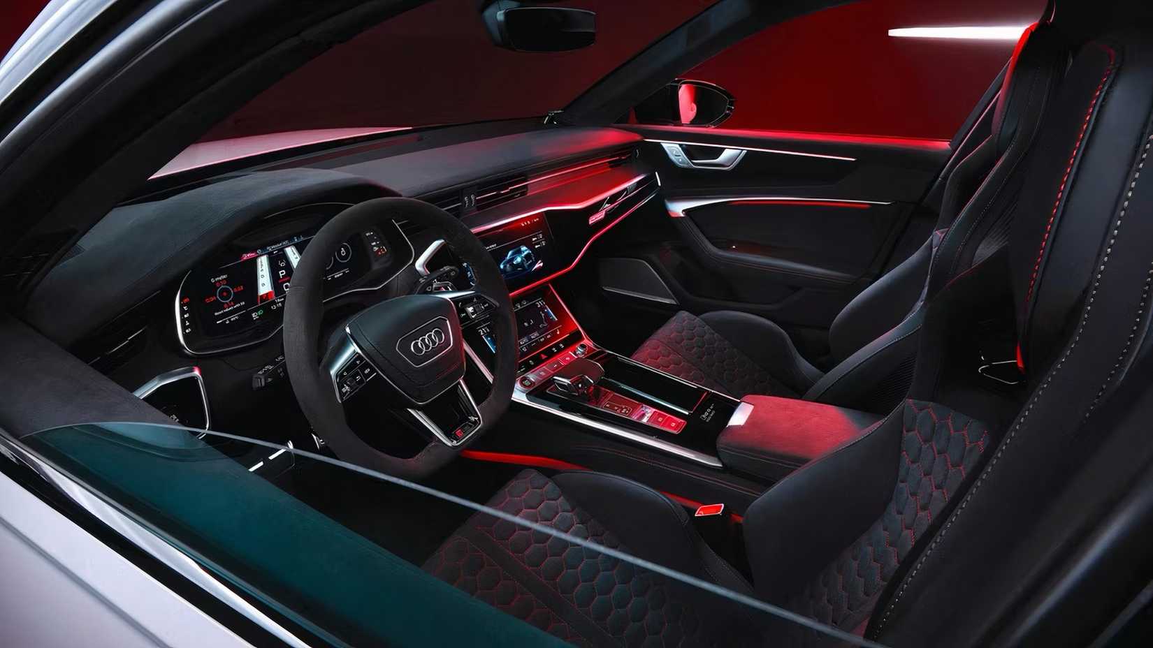 2025 Audi RS6 Avant GT interior showing front cabin
