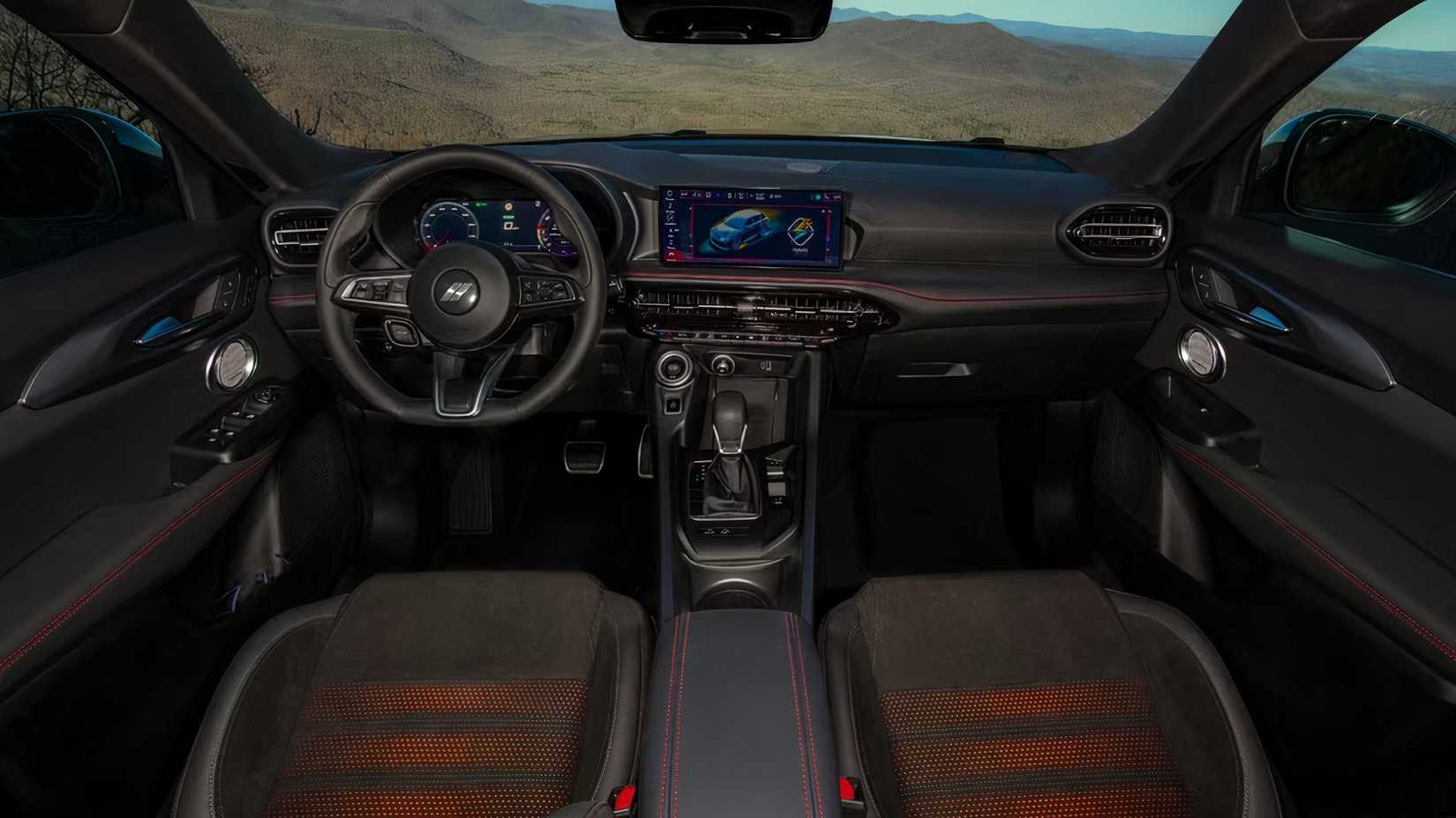 Interior do Dodge Hornet 2025 mostrando cabine frontal
