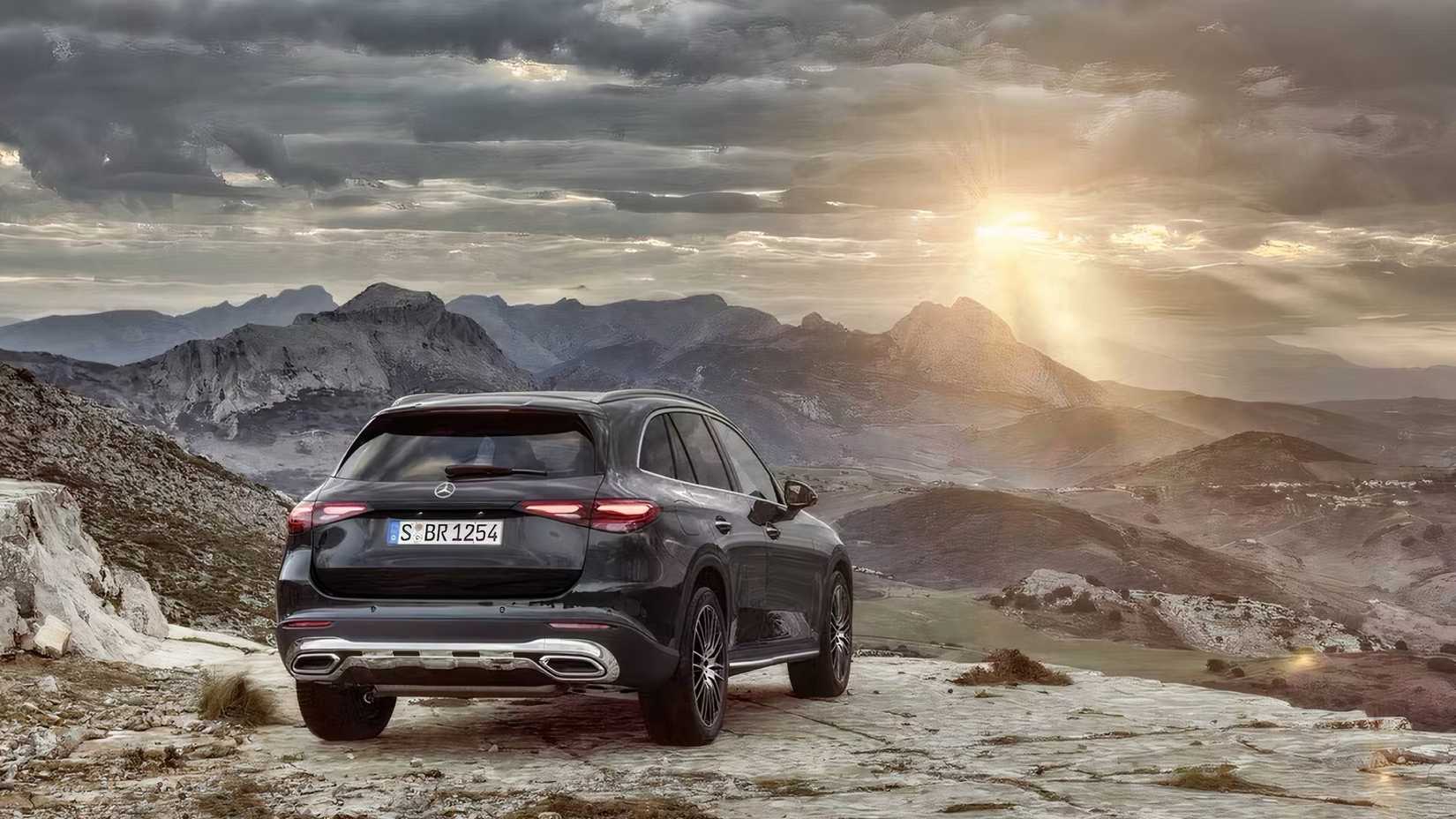 2026 Mercedes-Benz GLC-Class SUV in black parked off-road