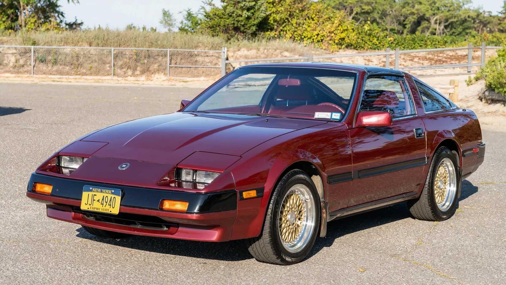 1984 Nissan 300ZX in maroon parked