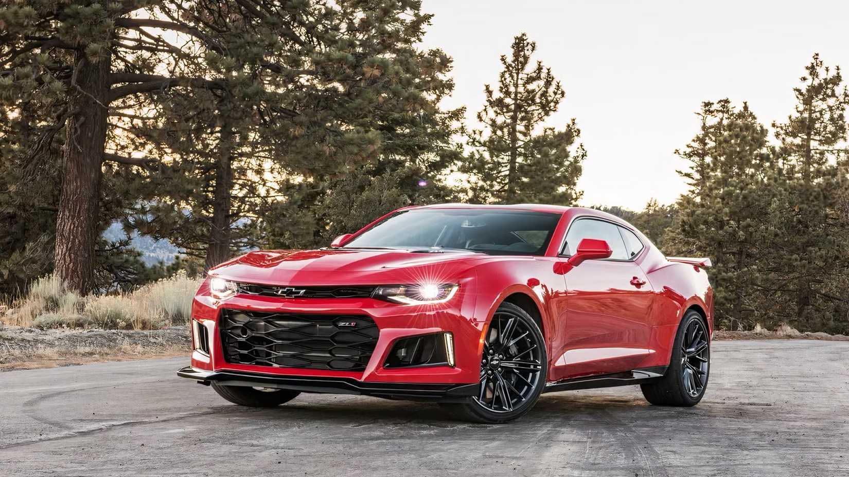 2018 Chevrolet Camaro ZL1 in red parked