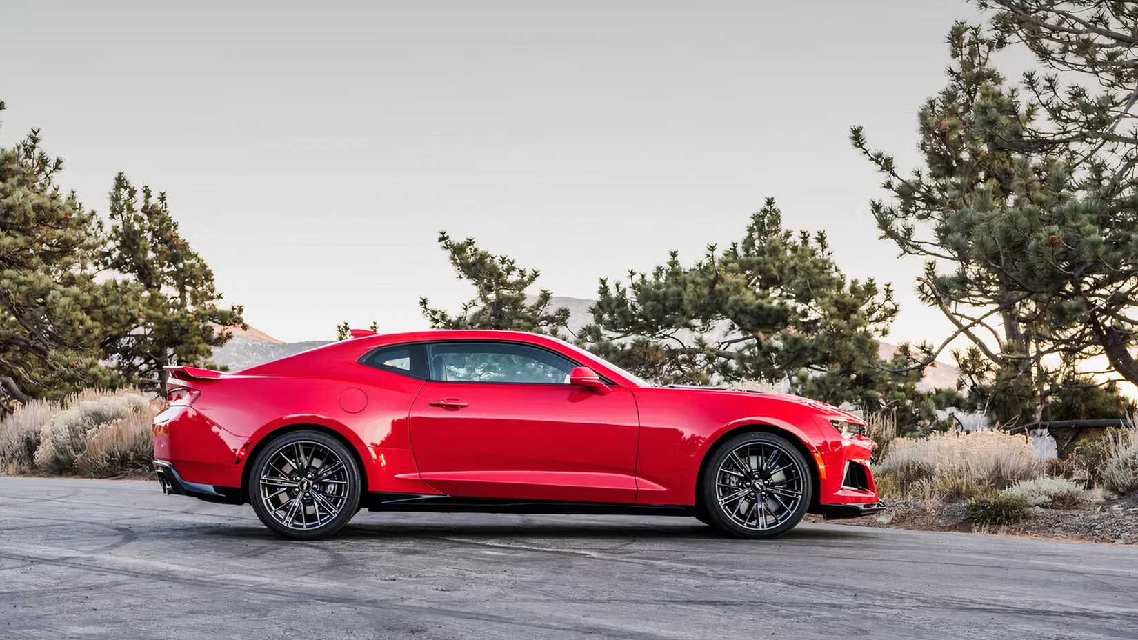 2018 Chevrolet Camaro ZL1 in red parked