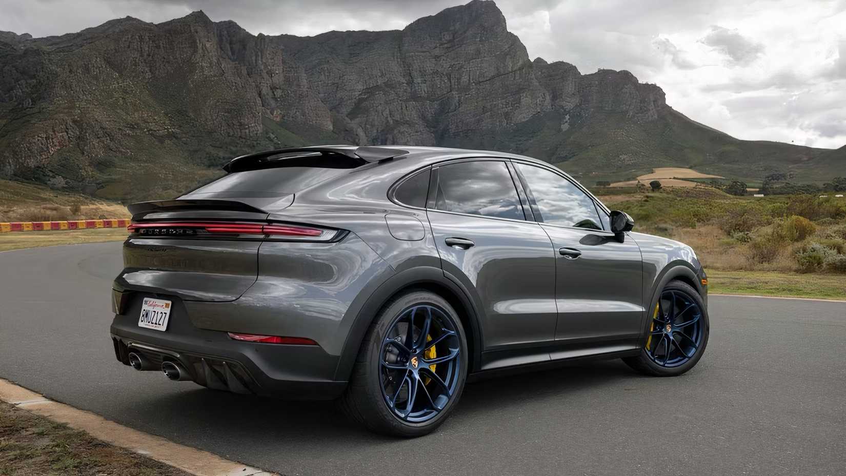 2025 Porsche Cayenne Turbo GT in gray parked