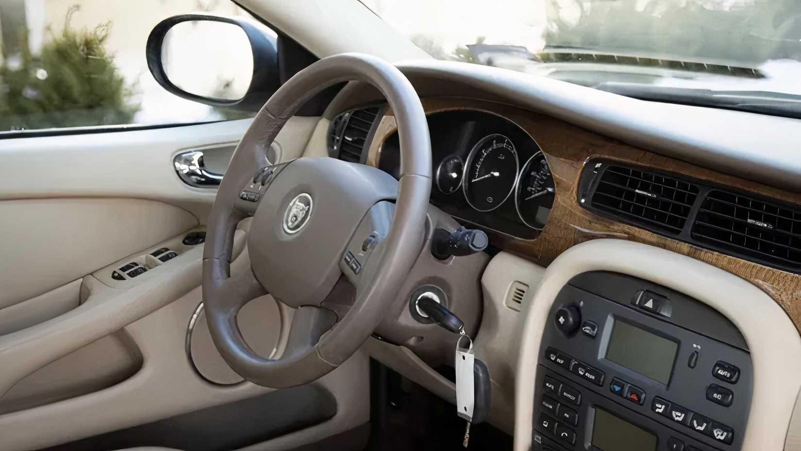 2004 Jaguar X-Type interior showing cockpit