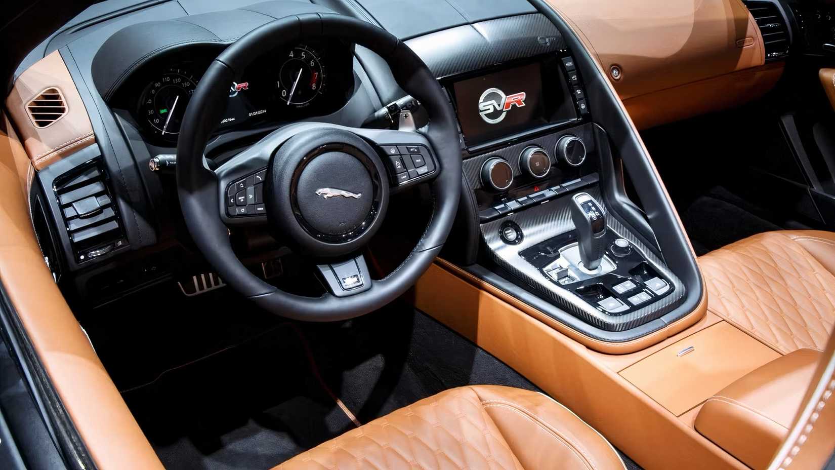 2017 Jaguar F-Type SVR interior showing front cabin