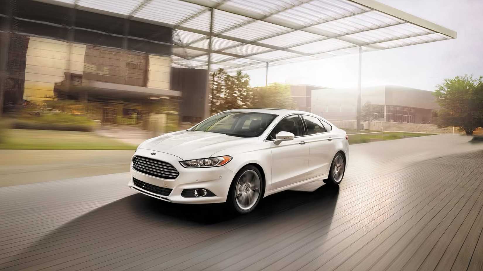 2015 Ford Fusion being driven on city street