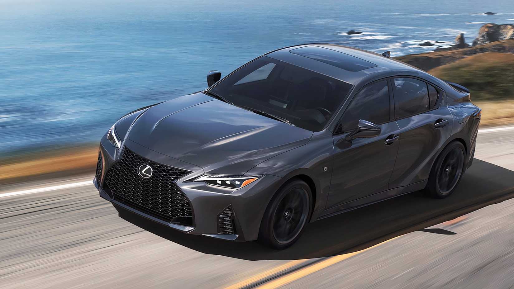 2025 Lexus IS 500 on the road