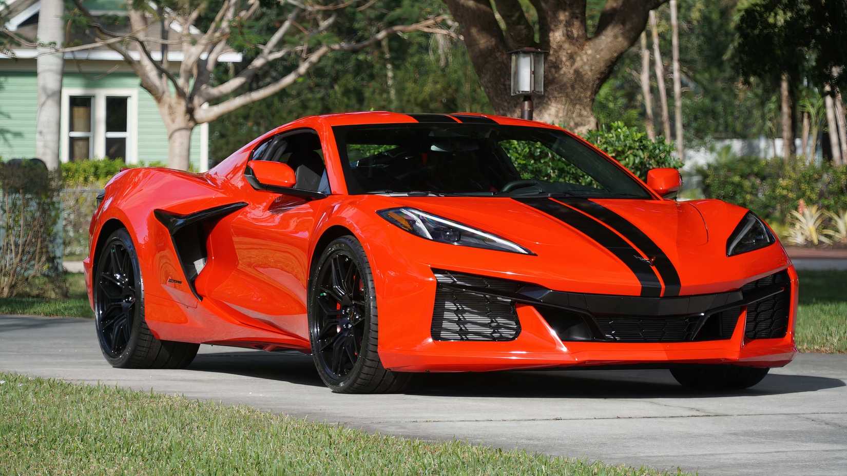 3/4 front view of 2023 Chevrolet Corvette Z06
