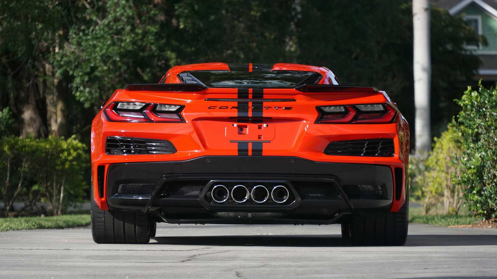 Rear view of 2023 Chevrolet Corvette Z06