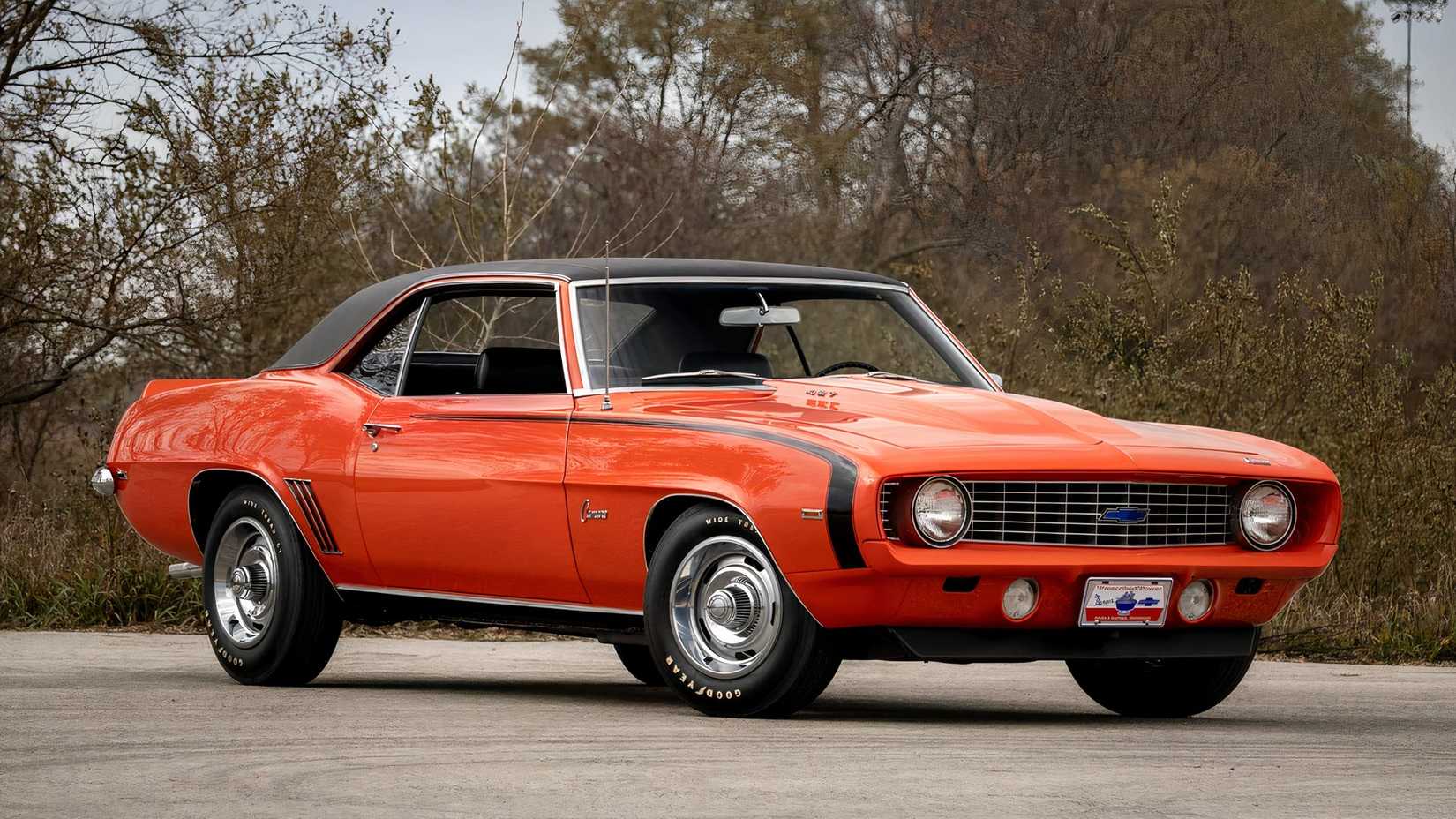 3/4 front view of 1969 Chevrolet Berger Camaro