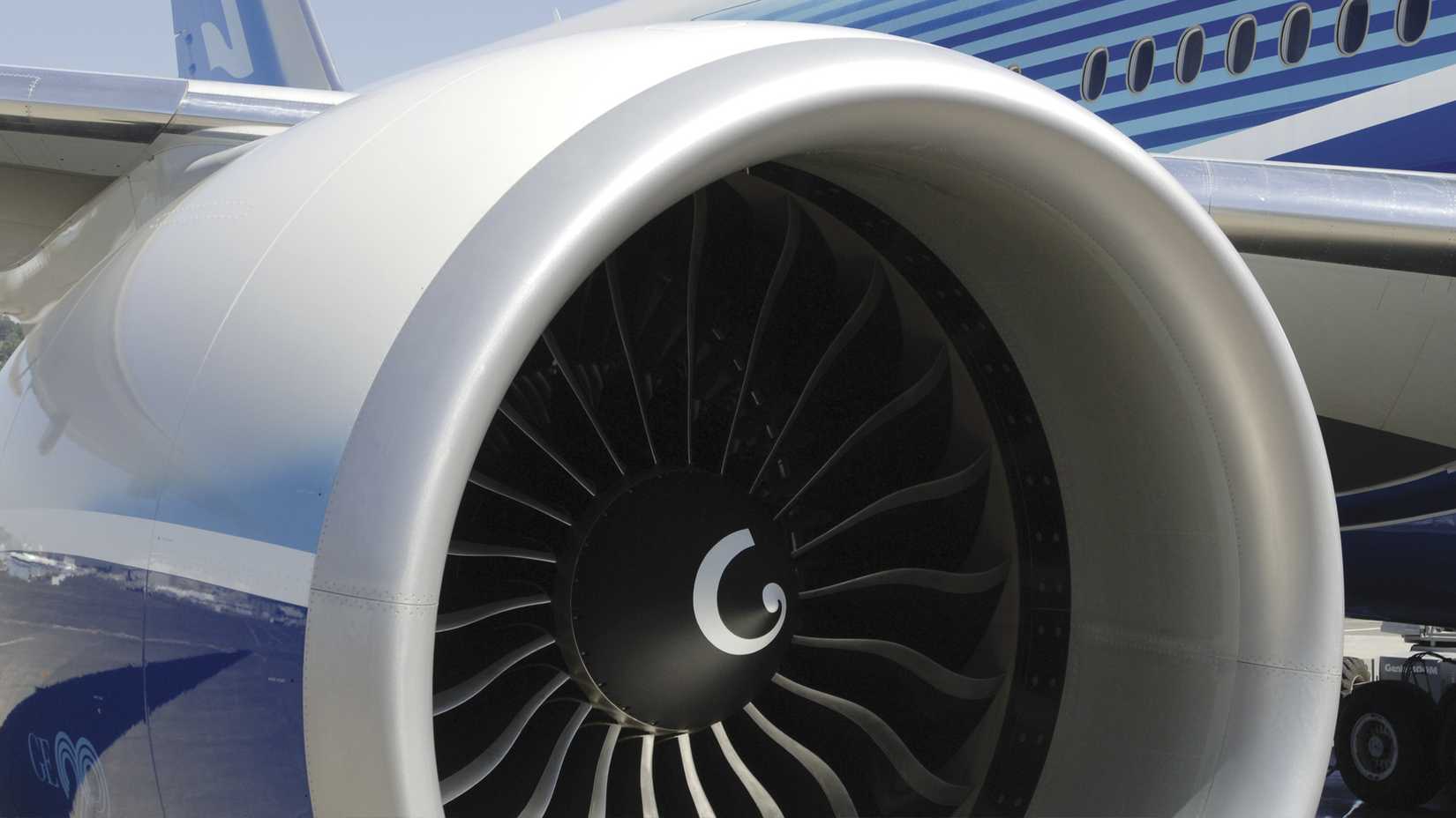 The GE90 of a Boeing 777