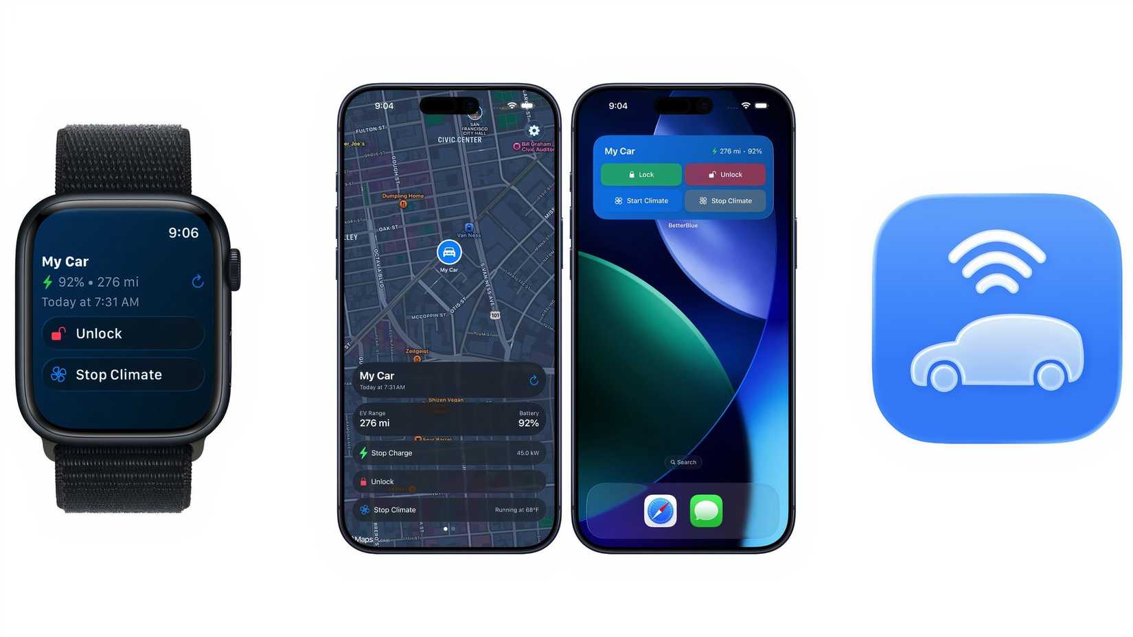 BetterBlue TestFlight beta app on white background