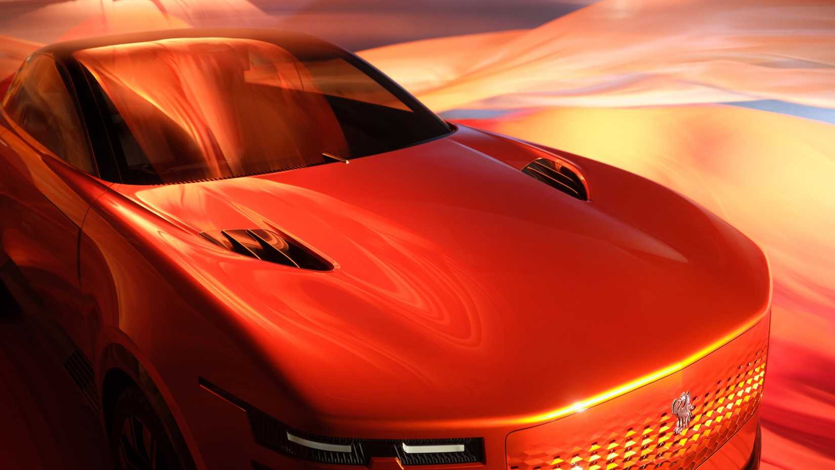 O capô do Century Coupe Concept