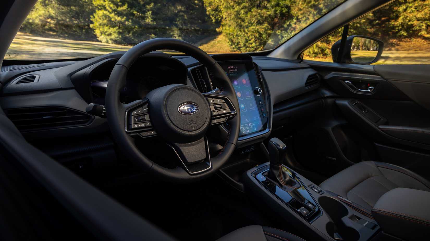 Uma foto do interior do Subaru Crosstrek Hybrid 2026