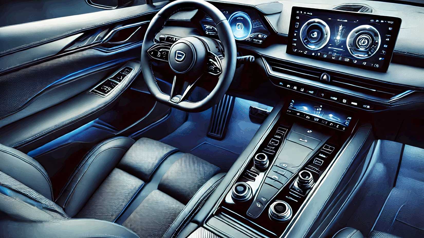 ChatGPT created performance sedan interior
