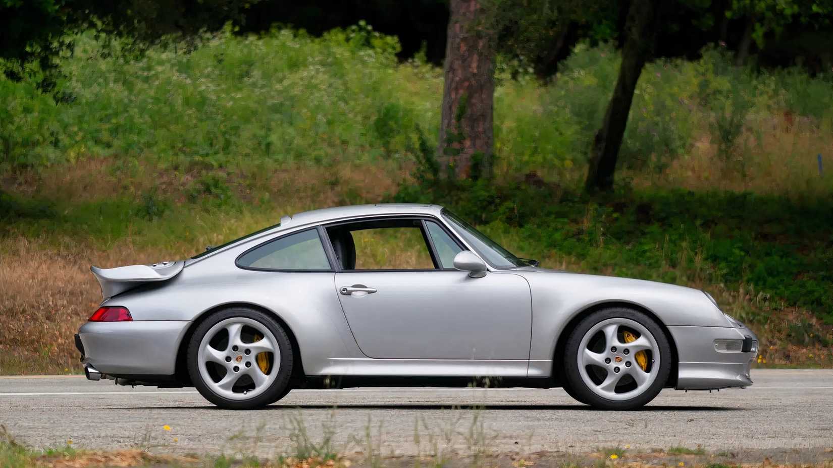 1997 Porsche 911 Turbo (993) in silver parked