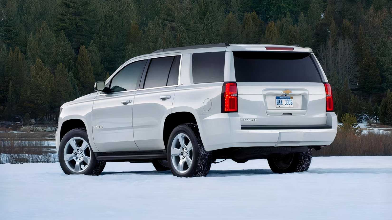2020 Chevrolet Tahoe parked in snow