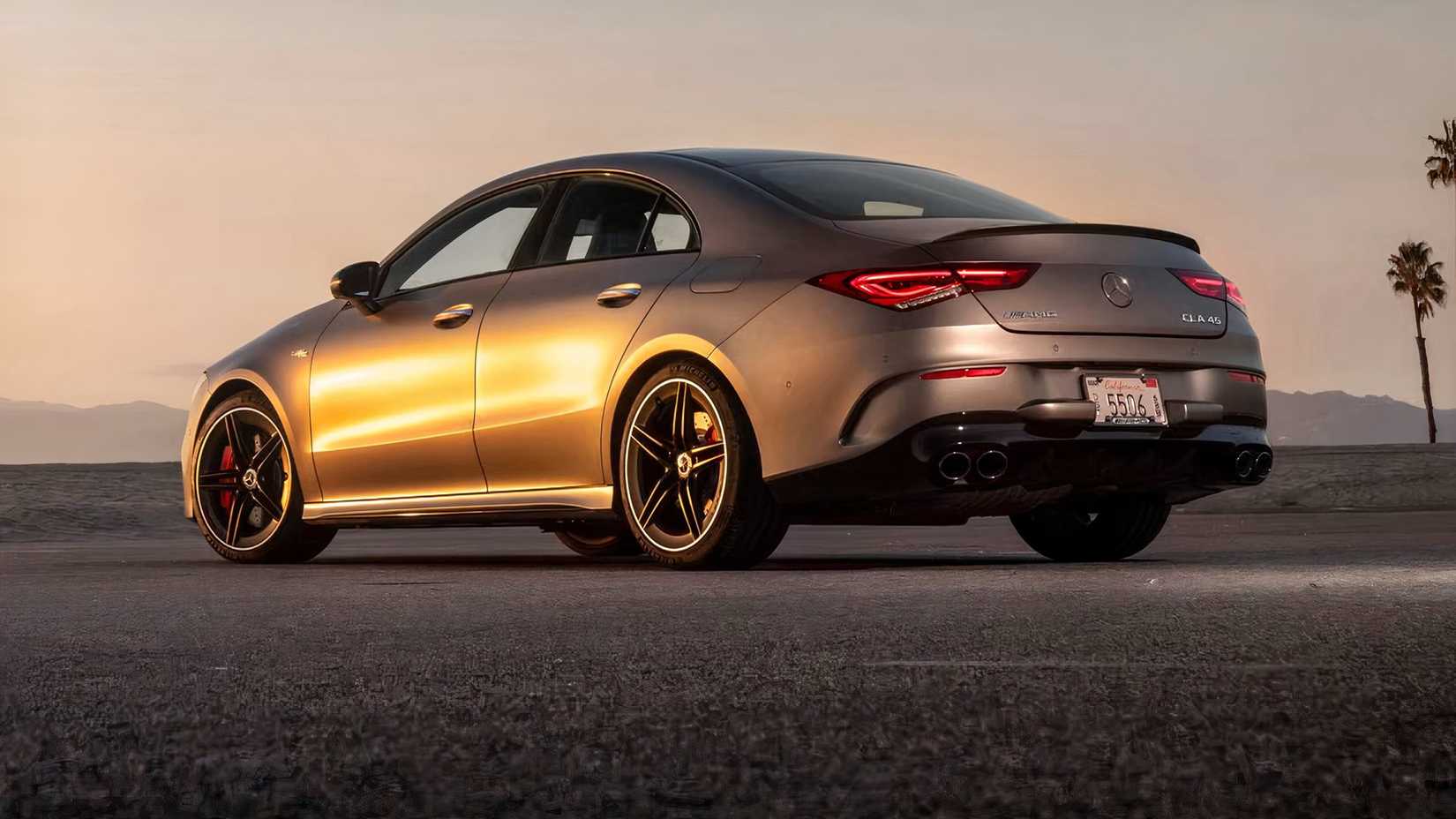2020 Mercedes-Benz CLA 450 4MATIC in silver parked