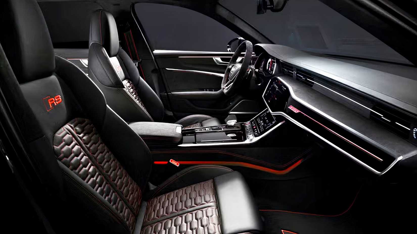 2025 Audi RS6 Avant interior showing front seats