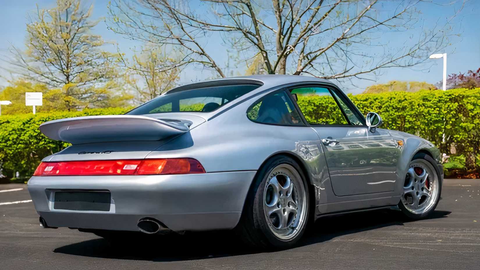 1995 Porsche 911 Carrera RS in silver parked