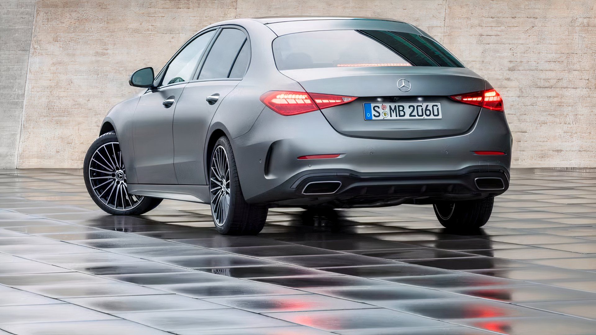 2025 Mercedes-Benz C-Class in silver parked