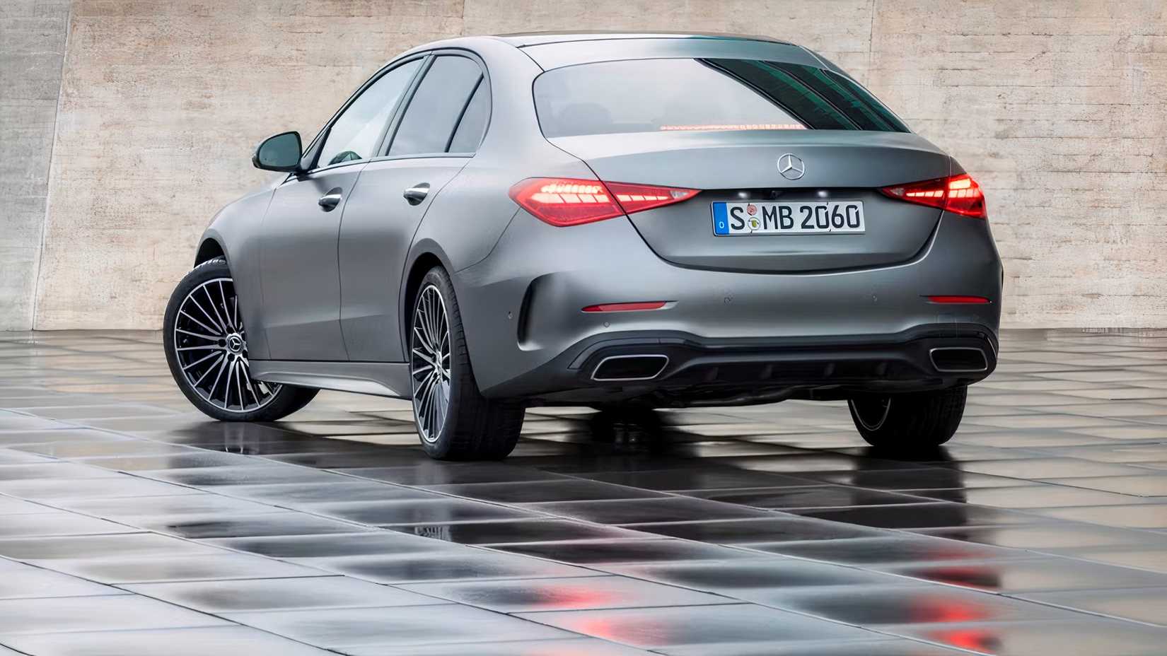 2025 Mercedes-Benz C-Class in silver parked