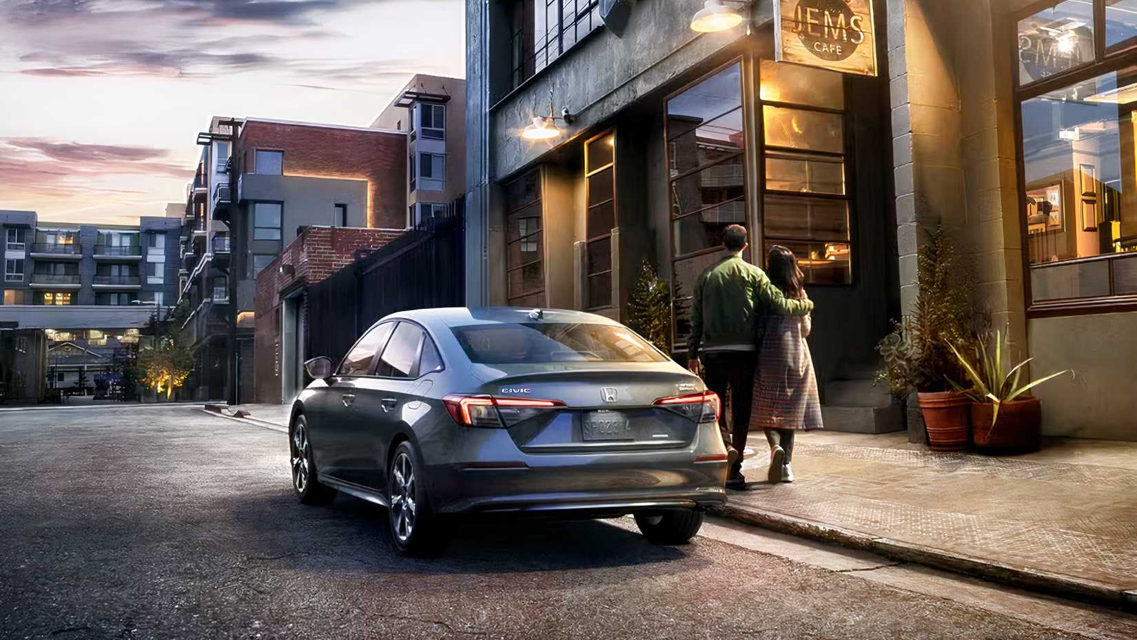 2025 Honda Civic in gray parked on street