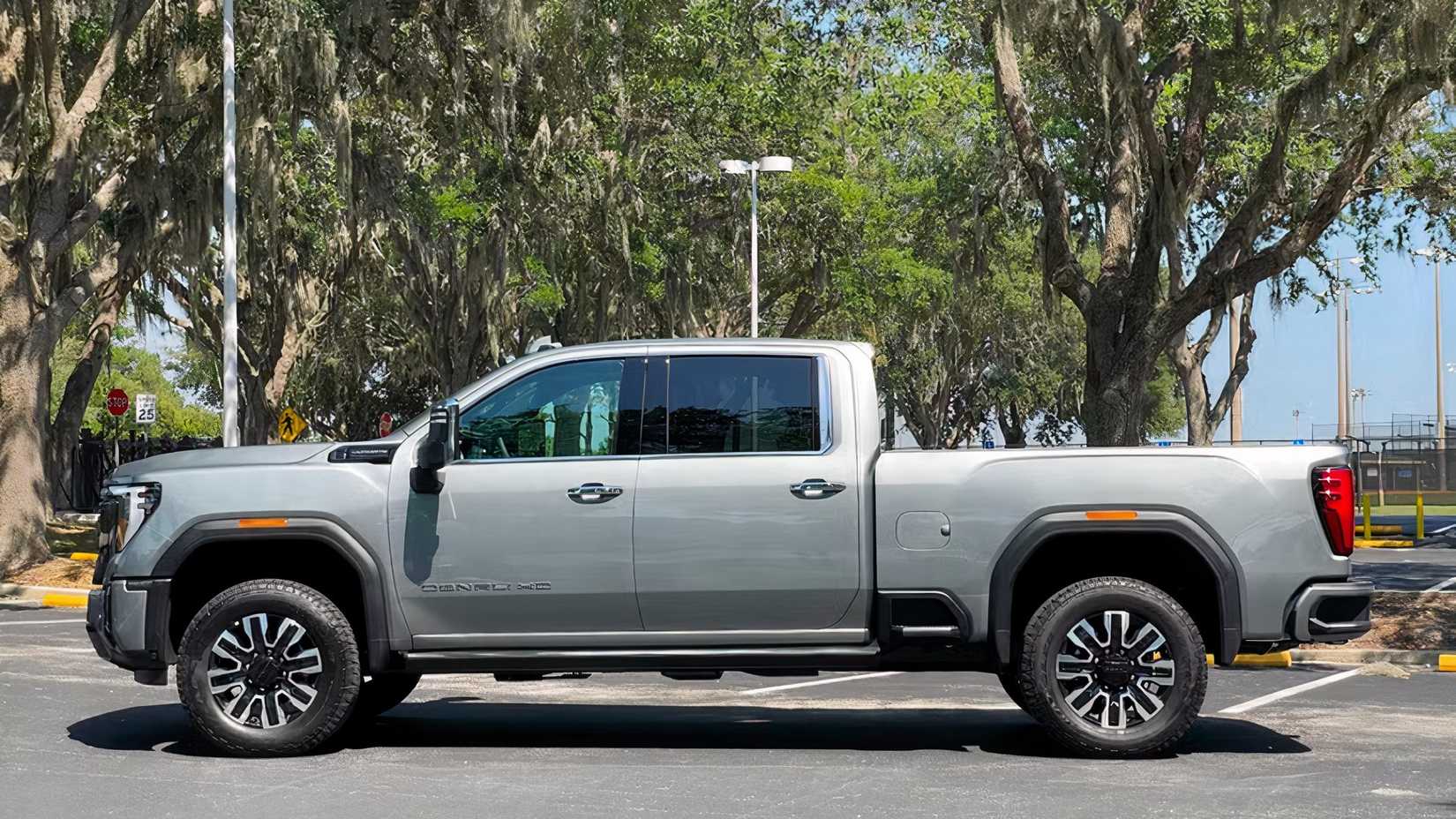 2025 GMC Sierra 2500 HD in silver parked