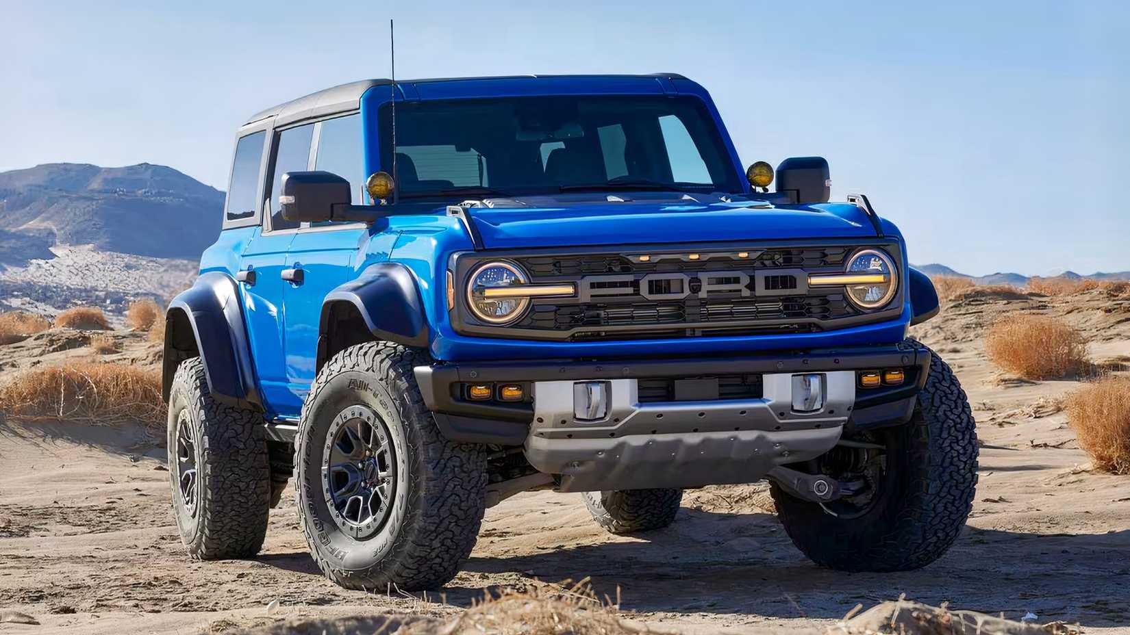 2025 Ford Bronco Raptor em azul