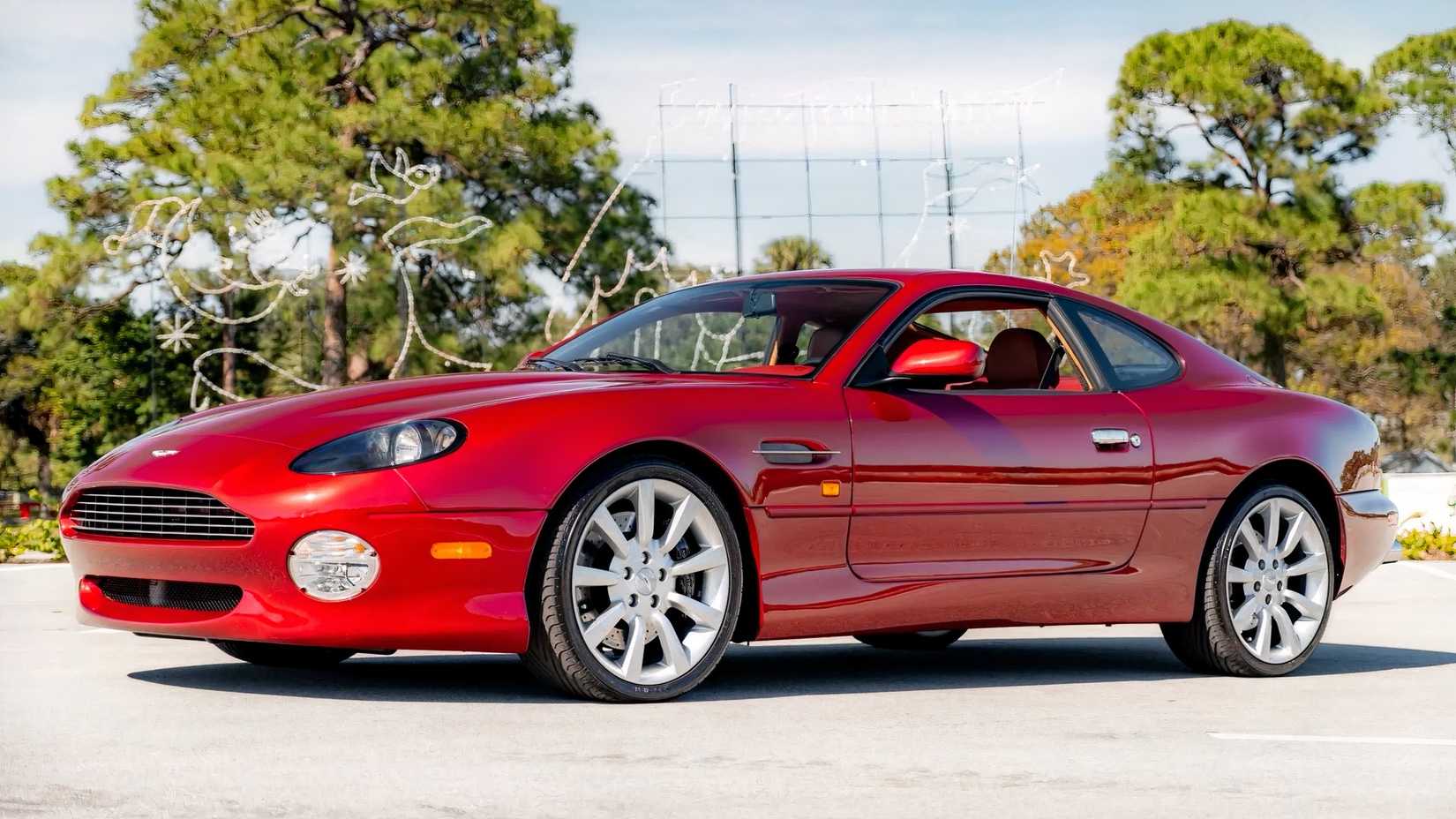 2002 Aston Martin DB7 V12 Vantage in red parked