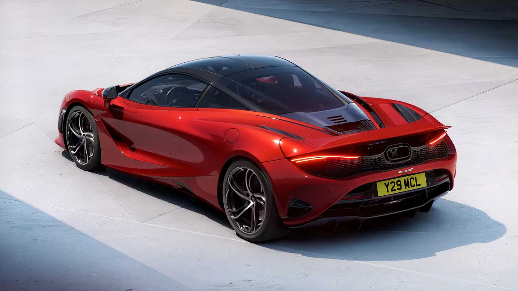 McLaren 750S in red parked