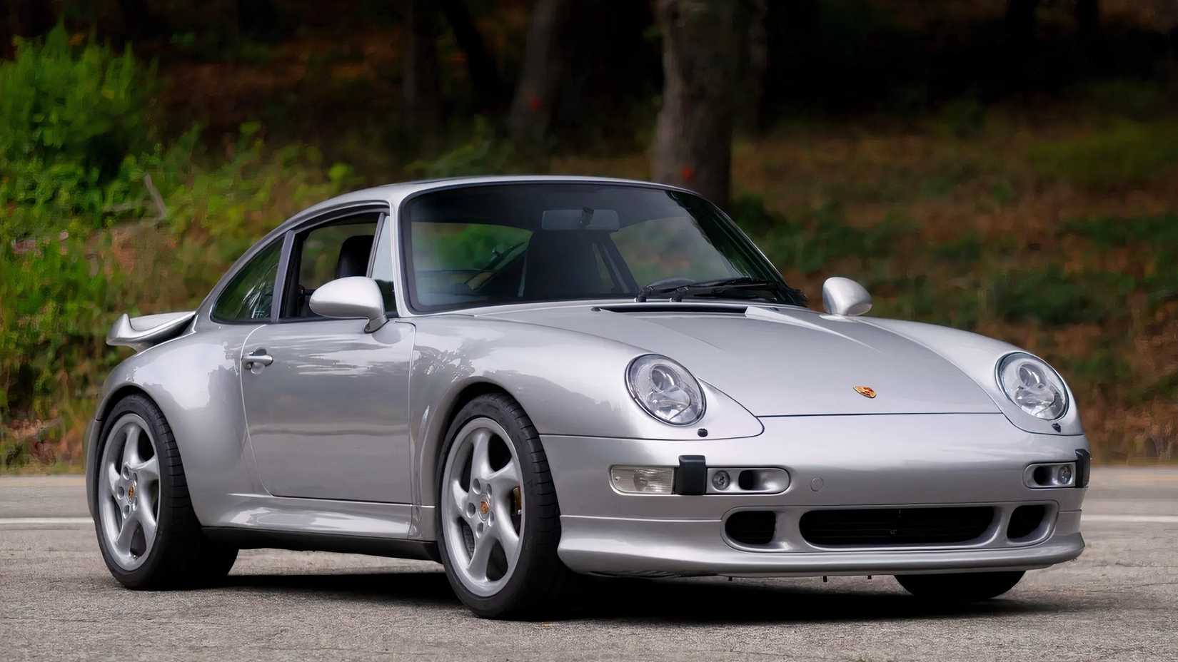 1997 Porsche 911 Turbo (993) in silver parked