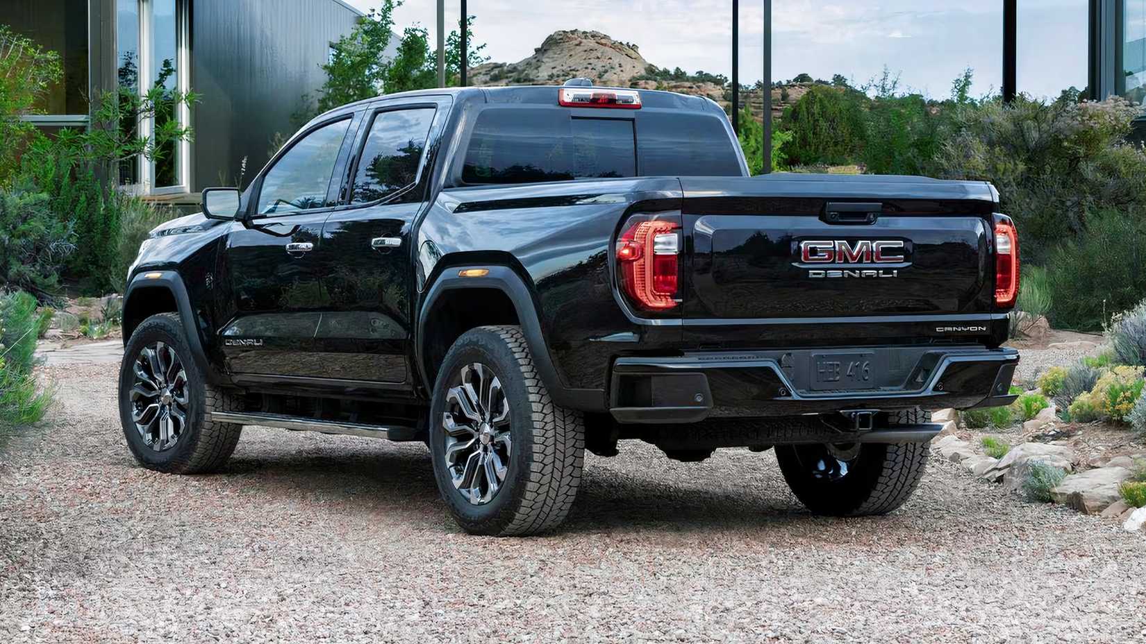 2026 GMC Canyon Denali in black parked