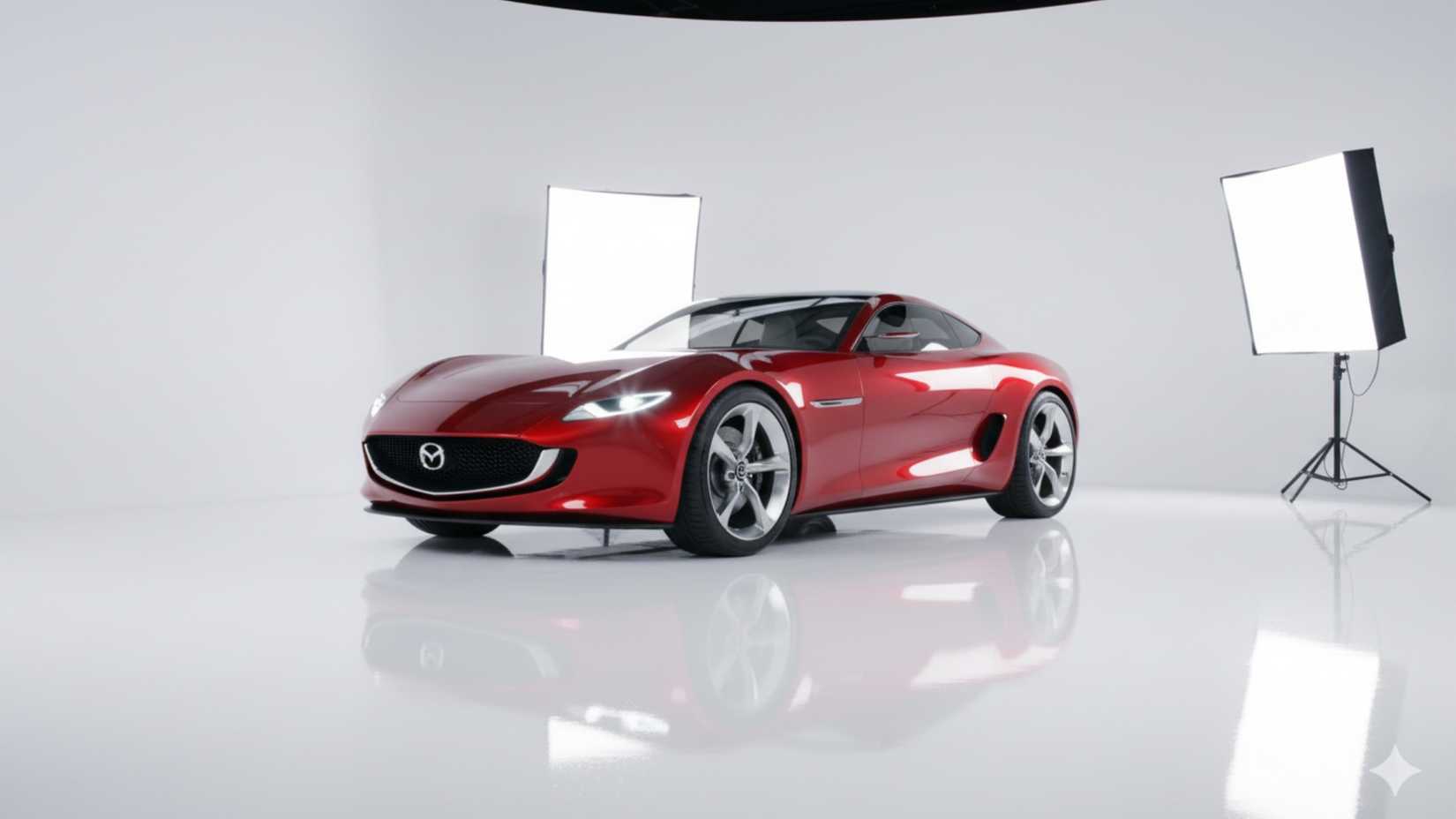 Imagem gerada por IA do carro esportivo Mazda